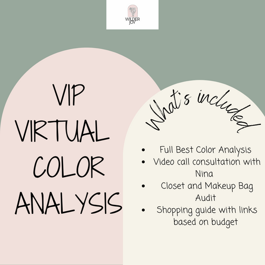 VIP Virtual Color Analysis- 1 hour consultation call