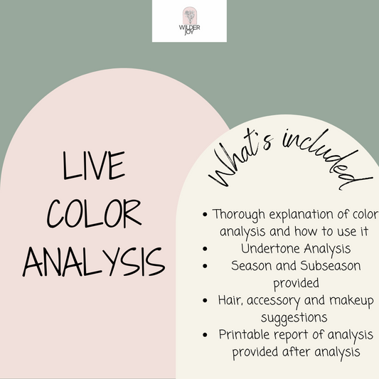 Live Color Analysis-Distance limited-Please read description
